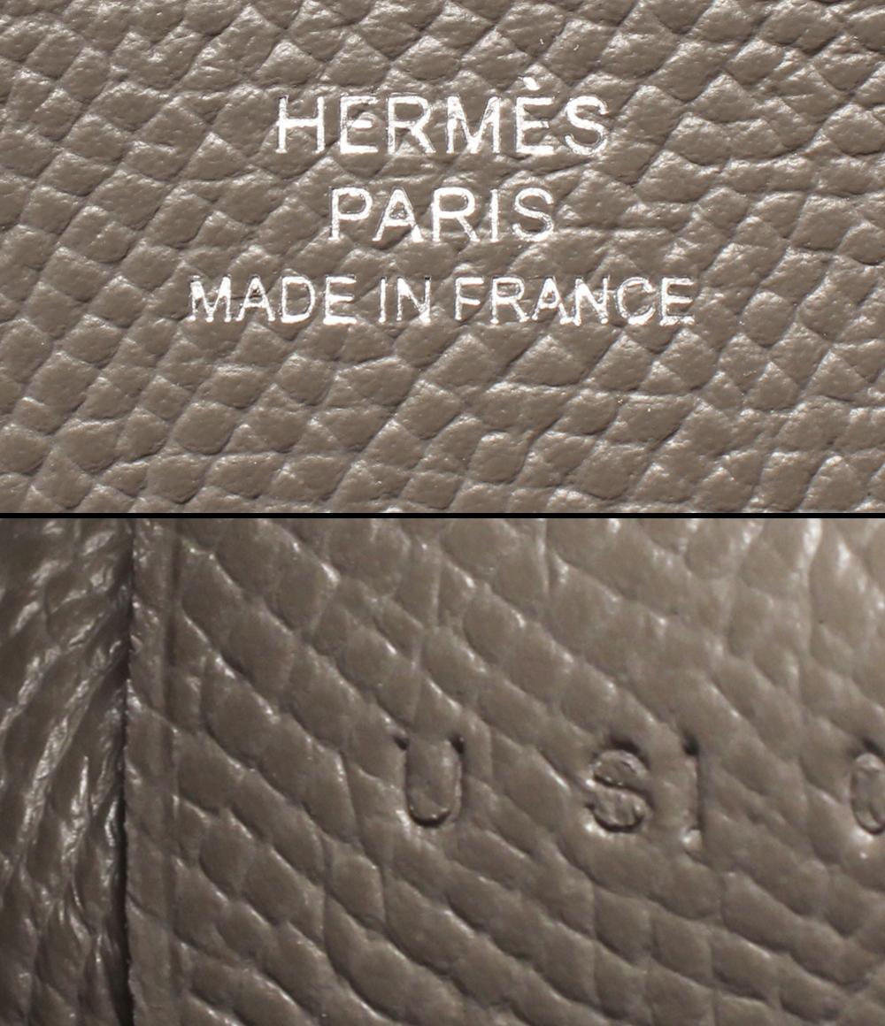 美品 HERMES カードケース U刻印 シルバー金具 カルヴィ レディース メンズ エルメス