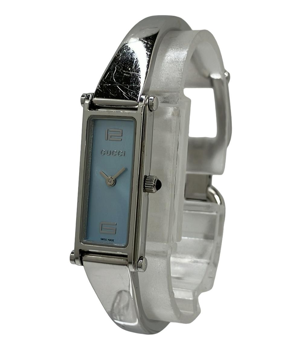 GUCCI 腕時計 クオーツ 水色 1500L レディース グッチ