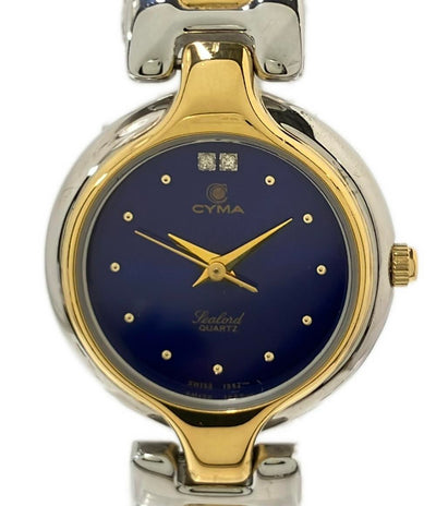 CYMA 腕時計 クオーツ ブルー 412 レディース シーマ