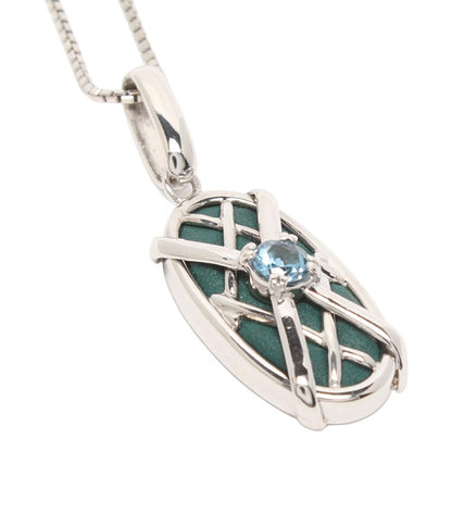 美品 ネックレス Pt900 Pt850 アクアマリン 0.19ct