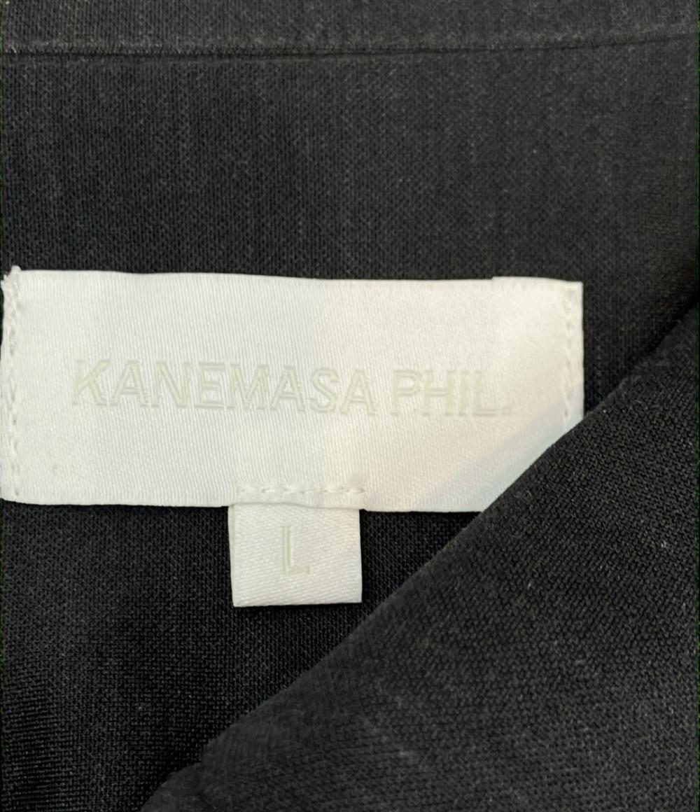 KANERISA PHIL 長袖シャツ タグ付き ポケット ダブルジップ 46G Atomosphere Silk Blend ZIP Shirt -exclusive- KB24S-006 メンズ SIZE L