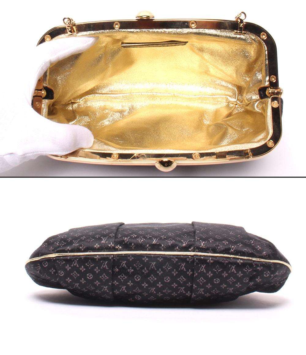 美品 LOUIS VUITTON チェーンハンドバッグ がま口 オモニエール モノグラム サテン M92062 レディース ルイ・ヴィトン