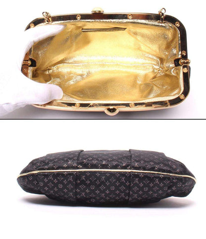 美品 LOUIS VUITTON チェーンハンドバッグ がま口 オモニエール モノグラム サテン M92062 レディース ルイ・ヴィトン