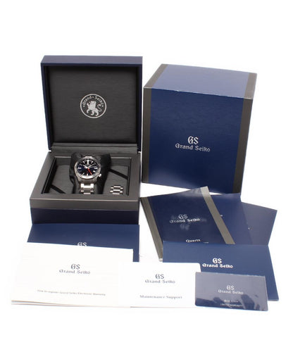 Grand Seiko 腕時計 GMTウォッチ クオーツ ブラック SBGN029 メンズ グランドセイコー