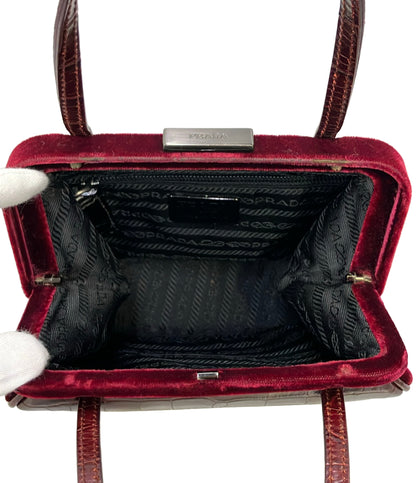 PRADA ハンドバッグ クロコ型押し B7592 レディース プラダ