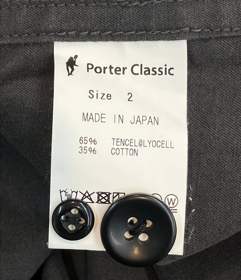 PORTER CLASSIC ノーカラージャケット メンズ SIZE 2 ポータークラシック
