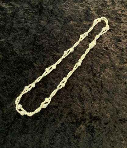 美品 2連ネックレス 淡水パール 4-10mm レディース