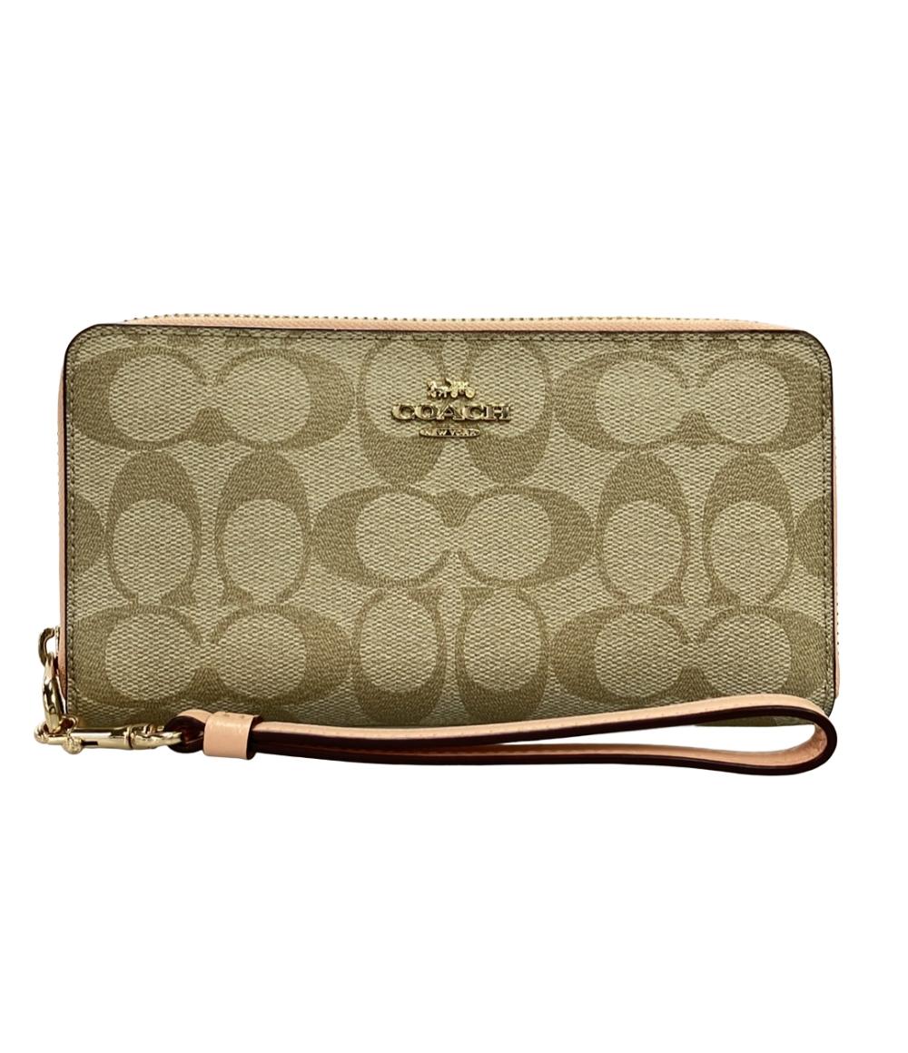 COACH ラウンドファスナー長財布 シグネチャー C4452 レディース コーチ