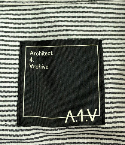 美品 エーフォーエー 長袖シャツ ストライプ柄 メンズ SIZE F (M) Architect 4. Archive