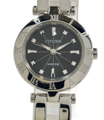 CITIZEN 腕時計 ウィッカ wicca ソーラー ブラック E031-S057264 レディース シチズン