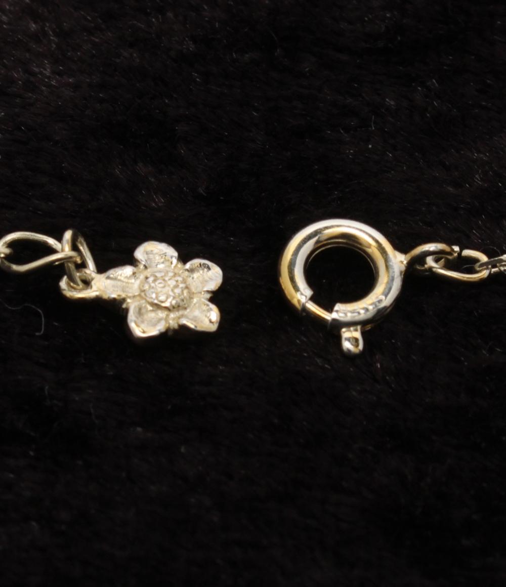 美品 ワコー ネックレス K18 SV925 ホワイトトパーズ レディース WAKO