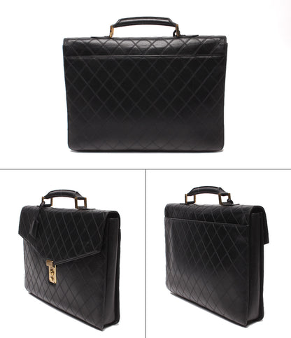 CHANEL ビジネスバッグ ブリーフケース 1番台 ゴールド金具 ビコローレ メンズ レディース シャネル