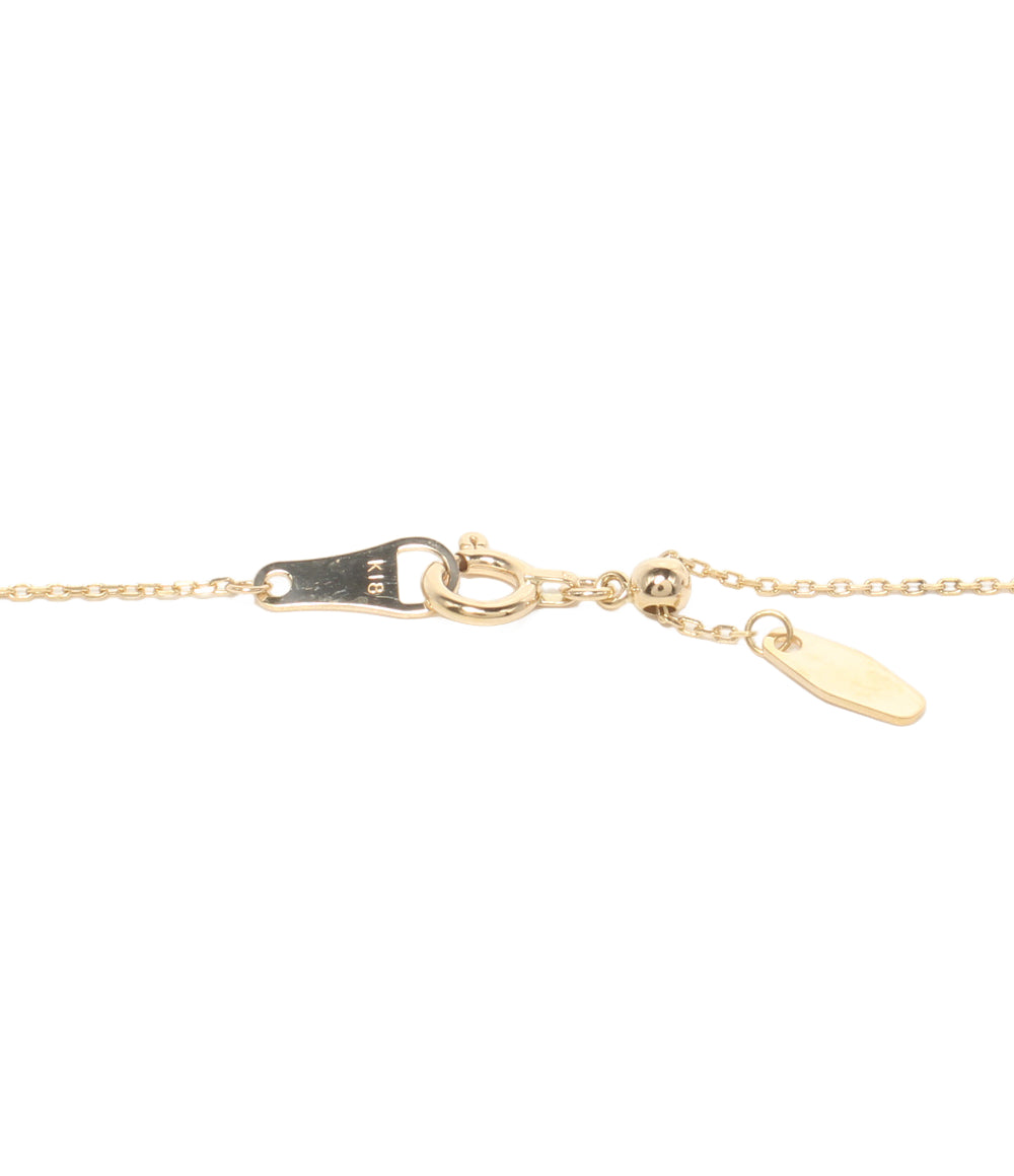 美品 agete ネックレス K18 ダイヤ0.04ct レディース アガット
