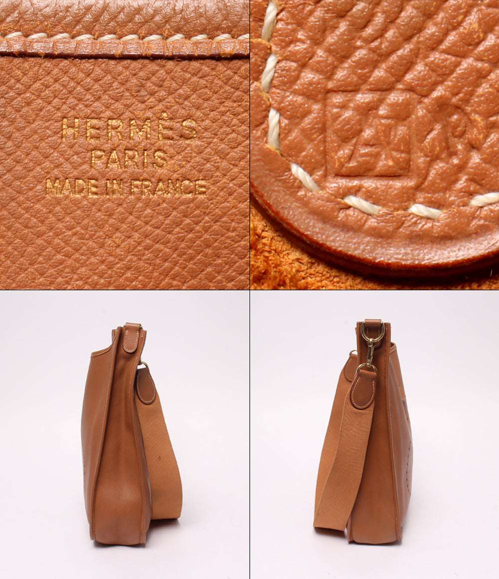 HERMES ショルダーバッグ 肩掛け 斜め掛け ゴールド金具  ▢A刻印 エヴリン I GM レディース エルメス