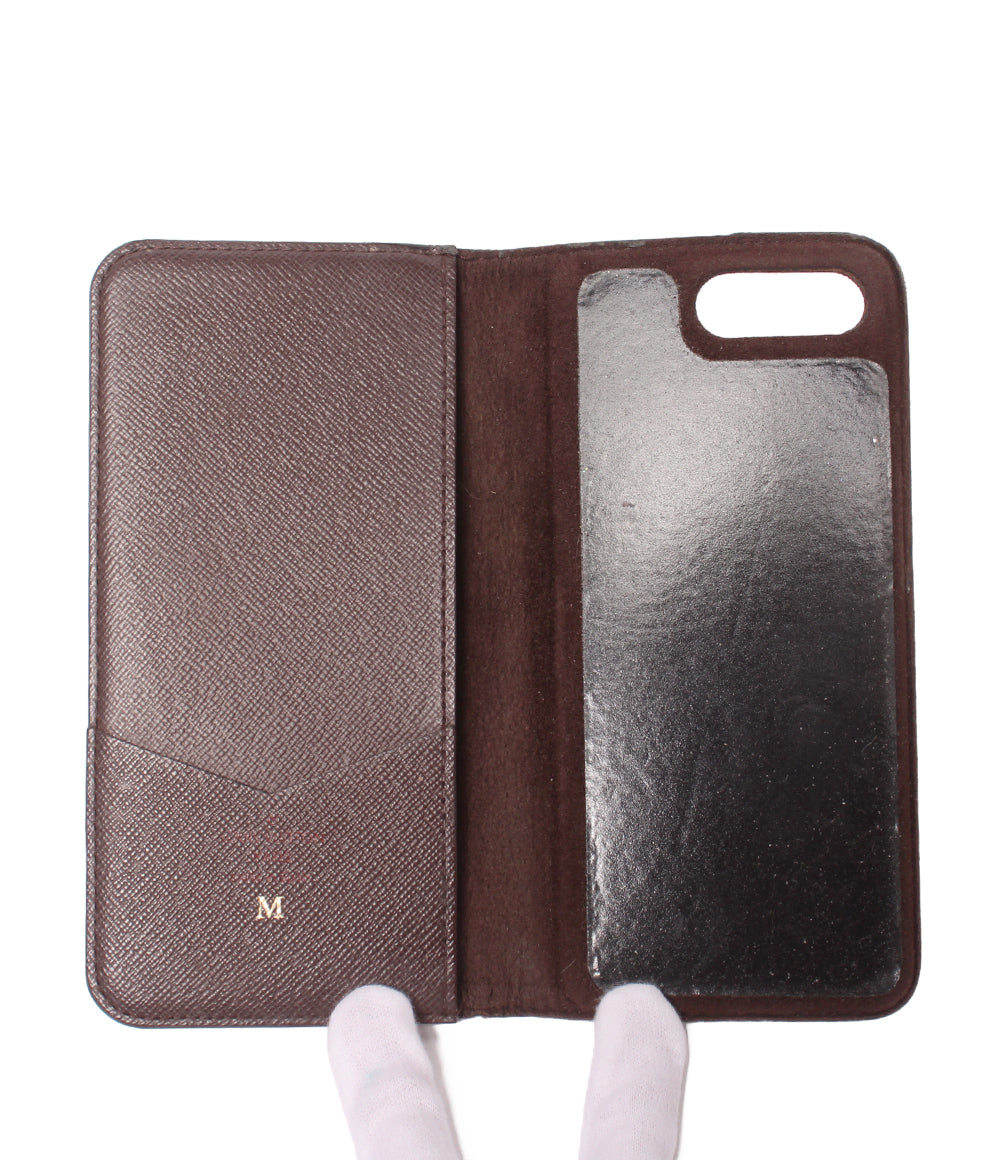 LOUIS VUITTON iPhoneケース iPhone 7 Plus iPhone 8 Plus iPhone 7+ & 8+ フォリオ ダミエ エベヌ N63404 レディース メンズ ルイ・ヴィトン