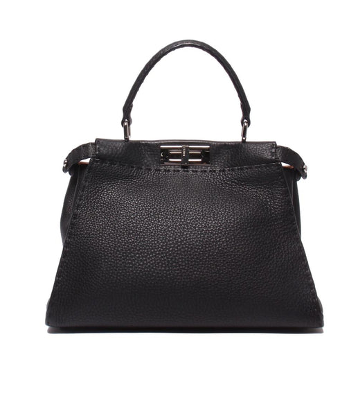 【極美品】フェンディ　セレリア　ピーカブー　ミディアム ハンドバッグ　ブラック FENDI ハンドバッグ セレリア ピーカブー ミディアム レディース