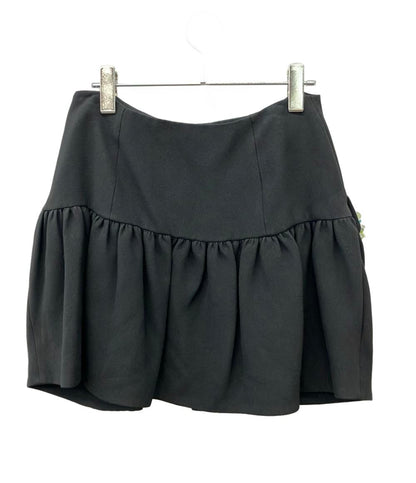 Miu Miu ミニスカート スパンコール ビーズ フラワーモチーフに装飾付き 2014 レディース SIZE 40 (M) ミュウ ミュウ