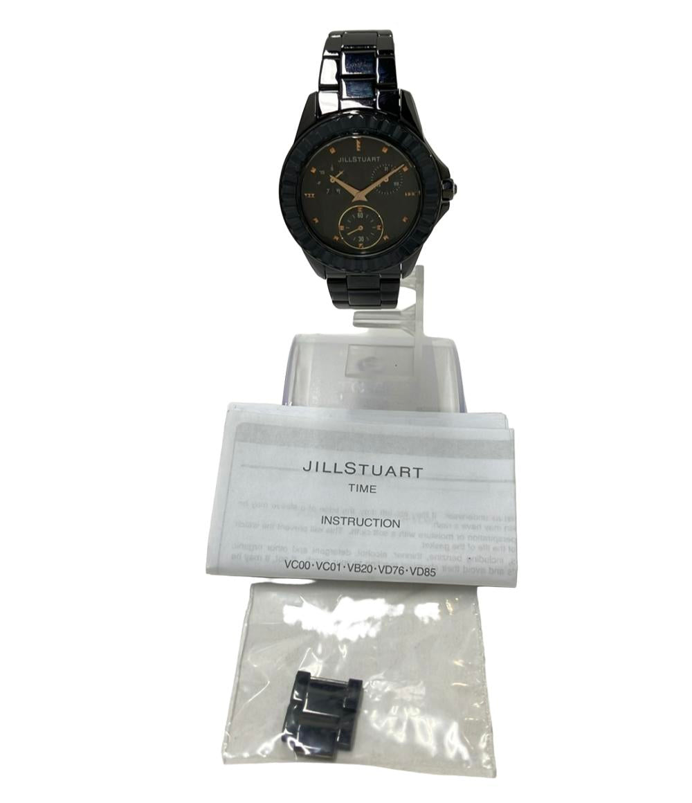 JILLSTUART 腕時計 クオーツ ブラック VD76-0020 メンズ ジルスチュアート