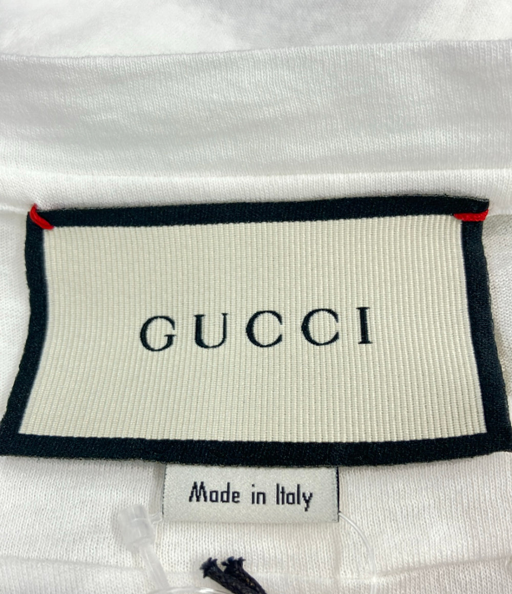 訳あり GUCCI ロゴプリント半袖Tシャツ 457095 メンズ レディース SIZE S グッチ