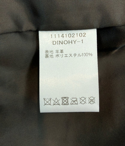 美品 DAMA collection ラムレザージャケット フリル 1114102102 レディース SIZE 13 (XL) ダーマ・コレクション