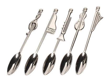 MIKIMOTO INTERNATIONAL スプーン 5点セット 楽器 音符 パール付 ミキモトインターナショナル