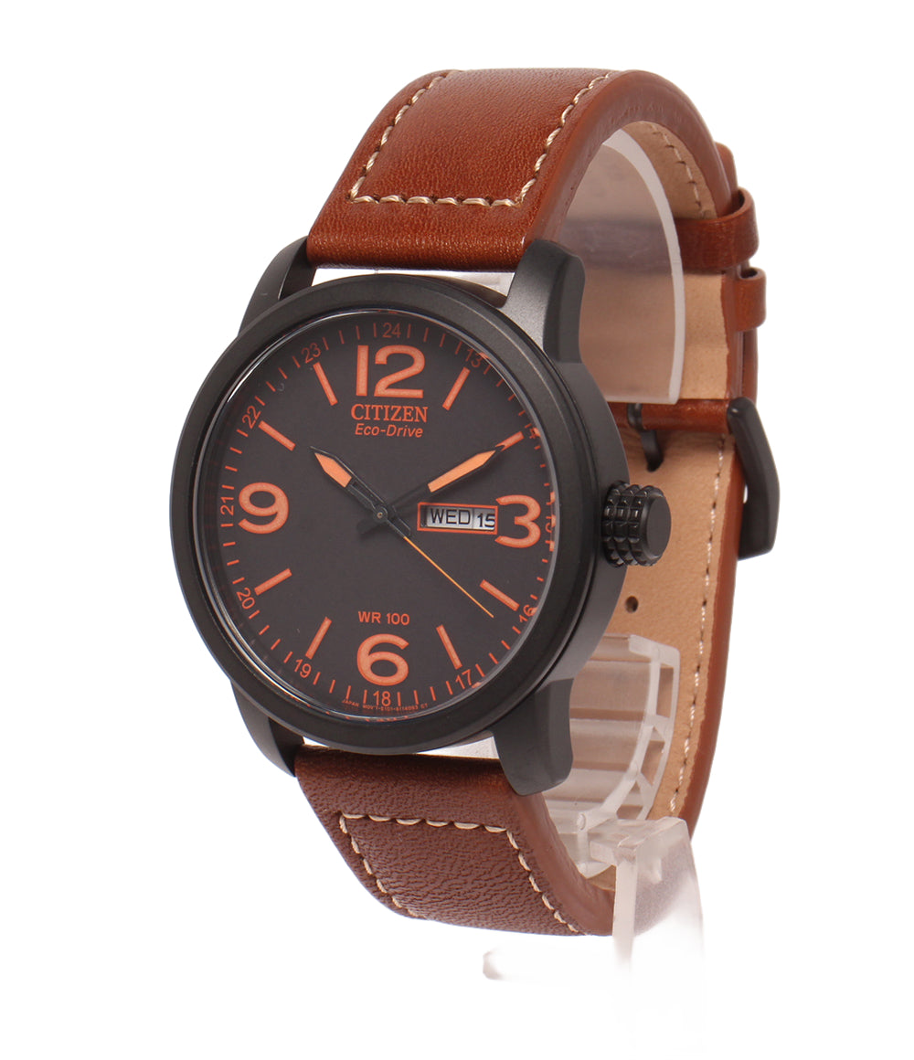美品 CITIZEN 腕時計 ミリタリー エコドライブ ソーラー ブラック BM84765-26E メンズ シチズン