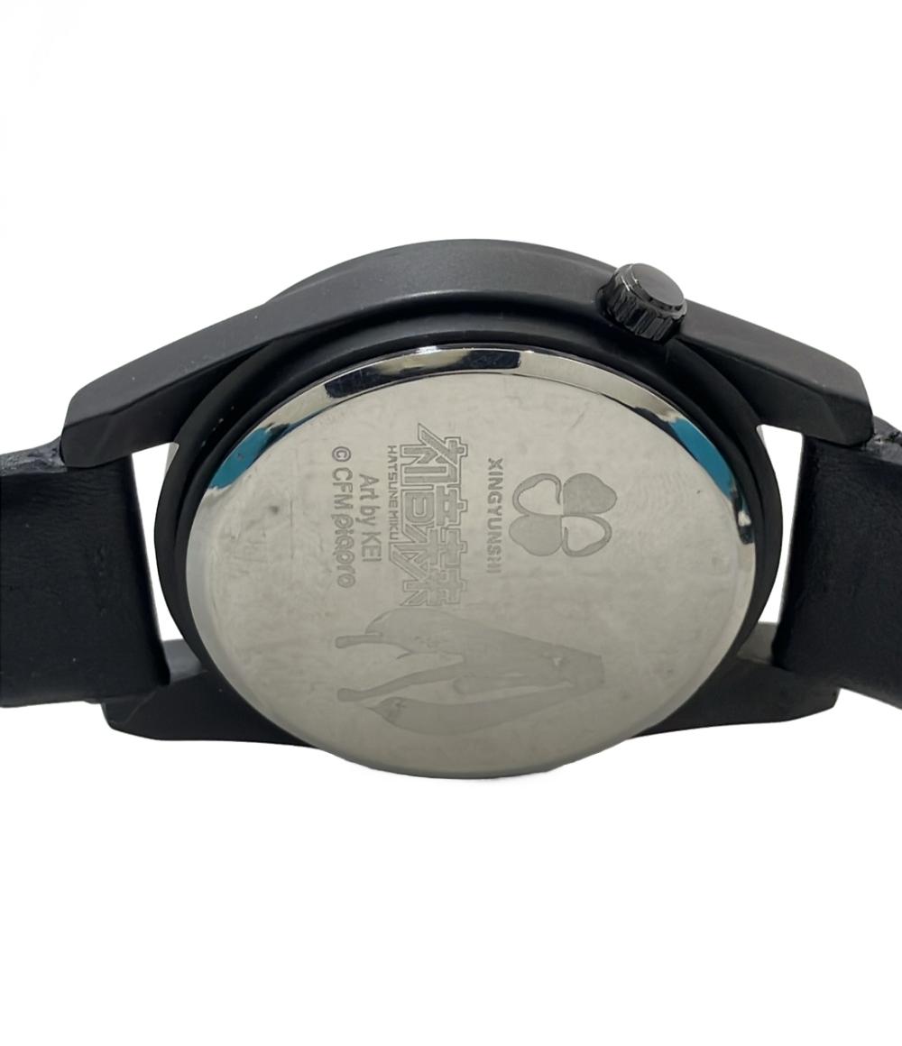 腕時計 初音ミク クオーツ シルバー メンズ XINGYUNSHI