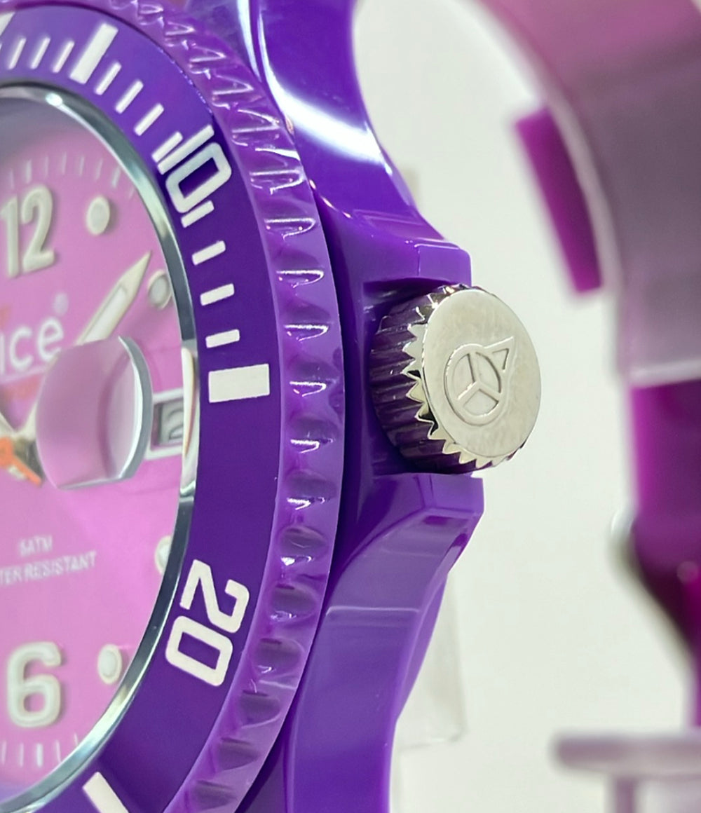 美品 ice watch 腕時計 クオーツ パープル メンズ アイスウォッチ