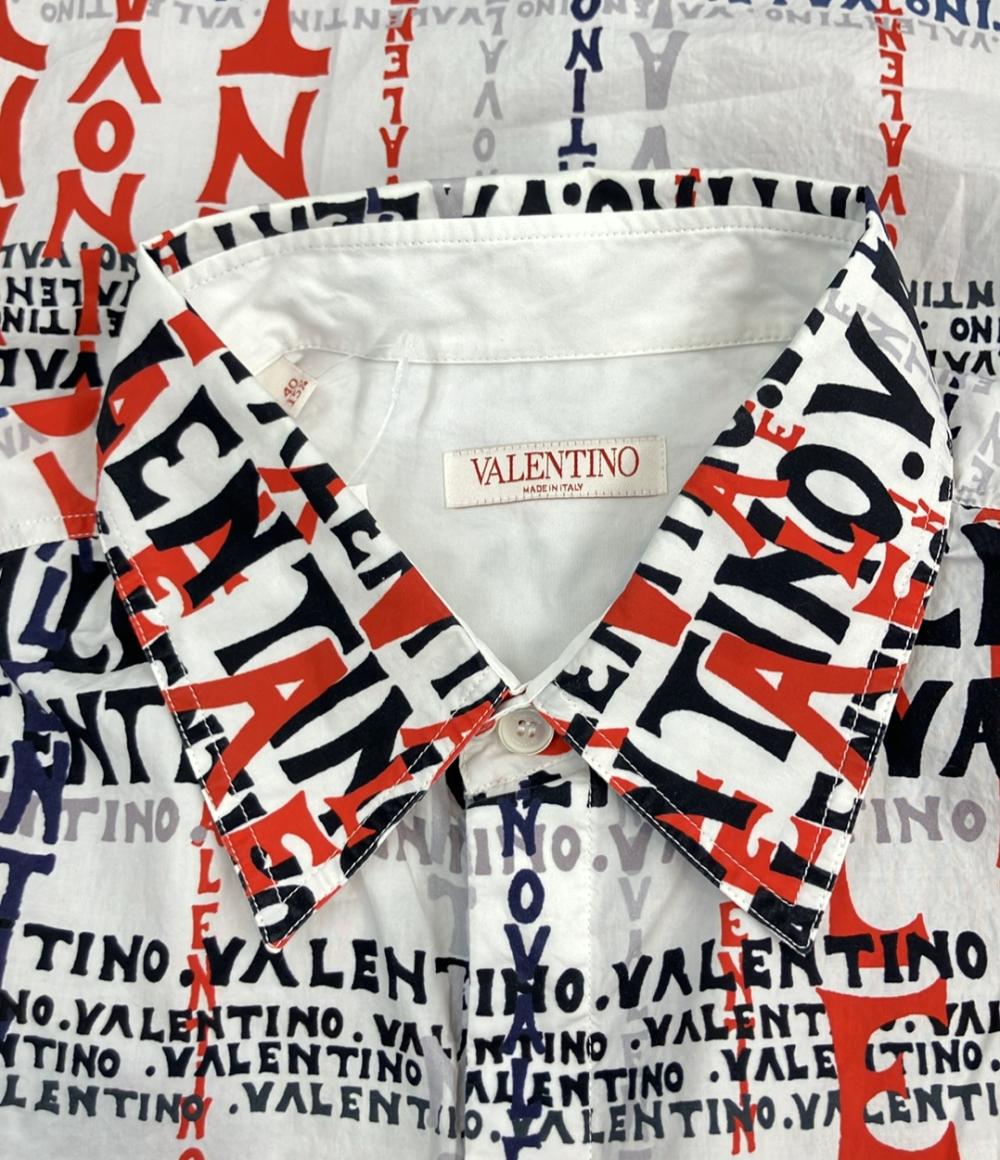 ヴァレンティノ マニフェスト クロスワードプリント長袖シャツ メンズ SIZE 40 (M) VALENTINO