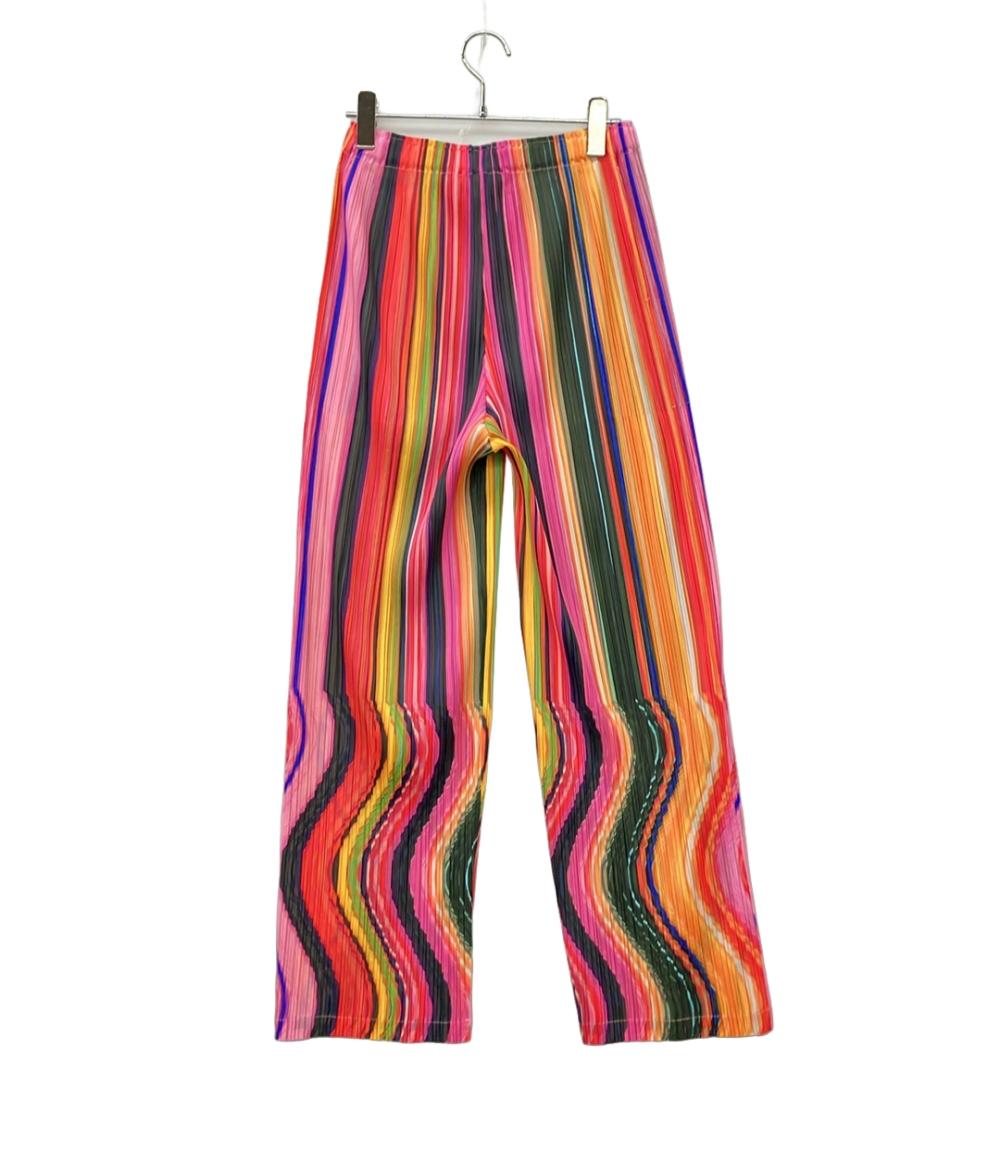 PLEATS PLEASE プリーツパンツ 24AW ストライプ ワープ・プリーツ