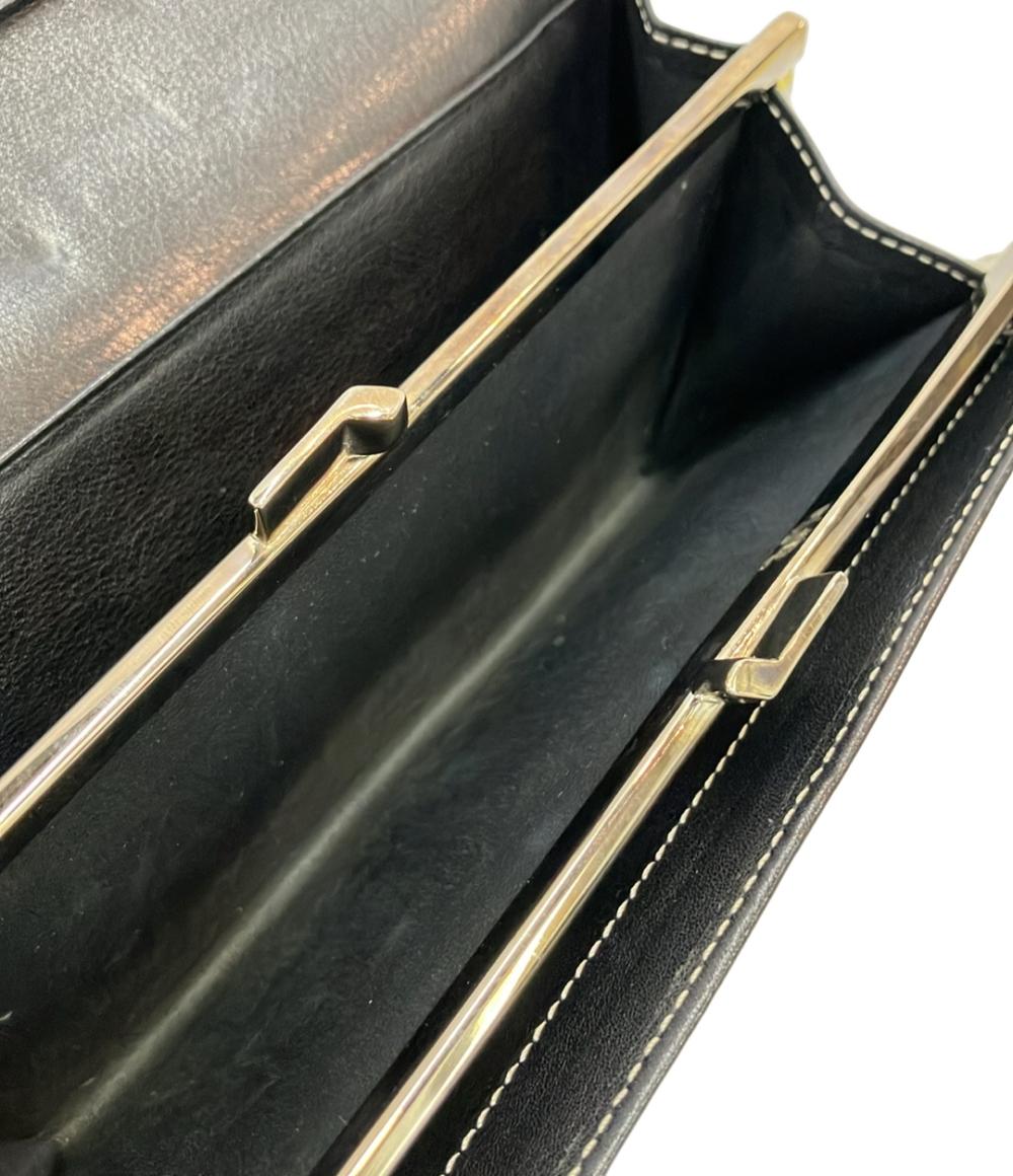 訳あり CELINE 二つ折り長財布 マカダム柄 キャンバスレザー レディース セリーヌ