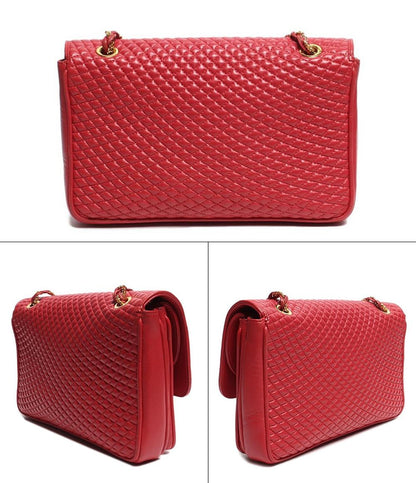 バリー チェーン レザー ショルダーバッグ キルティング ダブルフラップ ゴールド金具 レディース BALLY