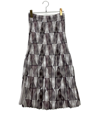 美品 ISSEY MIYAKE ダイヤモンドパターンプリーツスカート IM93FG713 レディース SIZE 2 (M) イッセイミヤケ