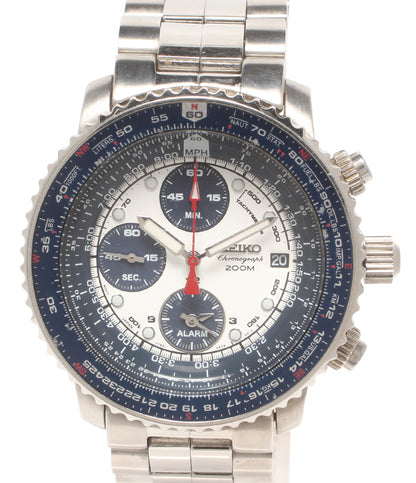 SEIKO 腕時計 パイロット クロノグラフ クオーツ 7T62-0EB0 メンズ セイコー
