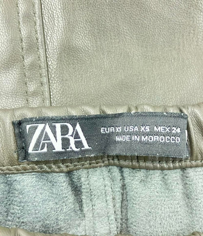 ザラ フロントスリットレザーロングスカート レディース SIZE XS ZARA