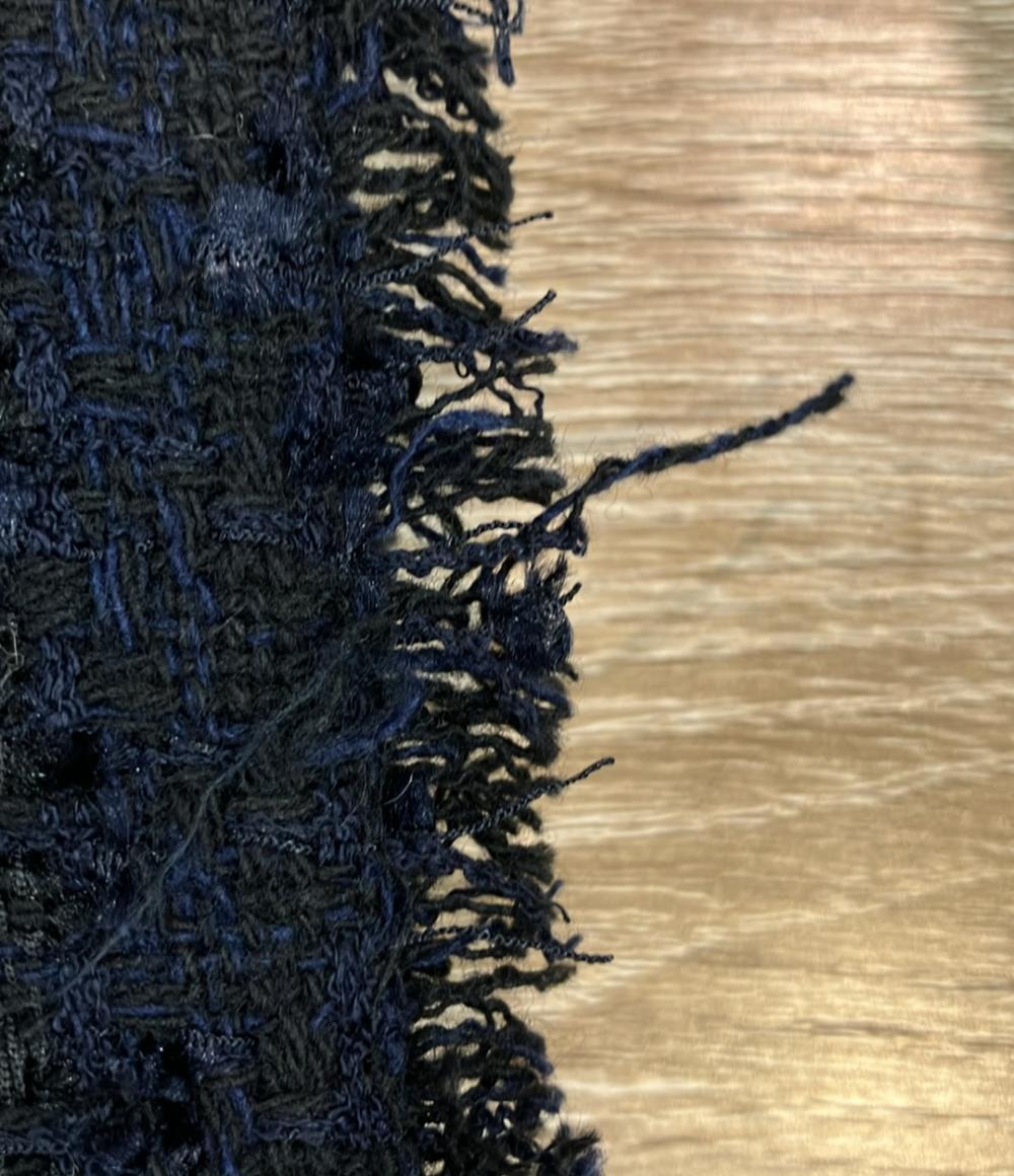 anuans ノーカラージャケット パッチポケット ツイード 1523501346 レディース SIZE F (M) アニュアンス