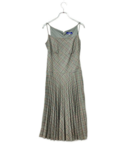 美品 BURBERRY BLUE LABEL チェック柄 キャミソール ワンピース レディース SIZE 38 バーバリーブルーレーベル