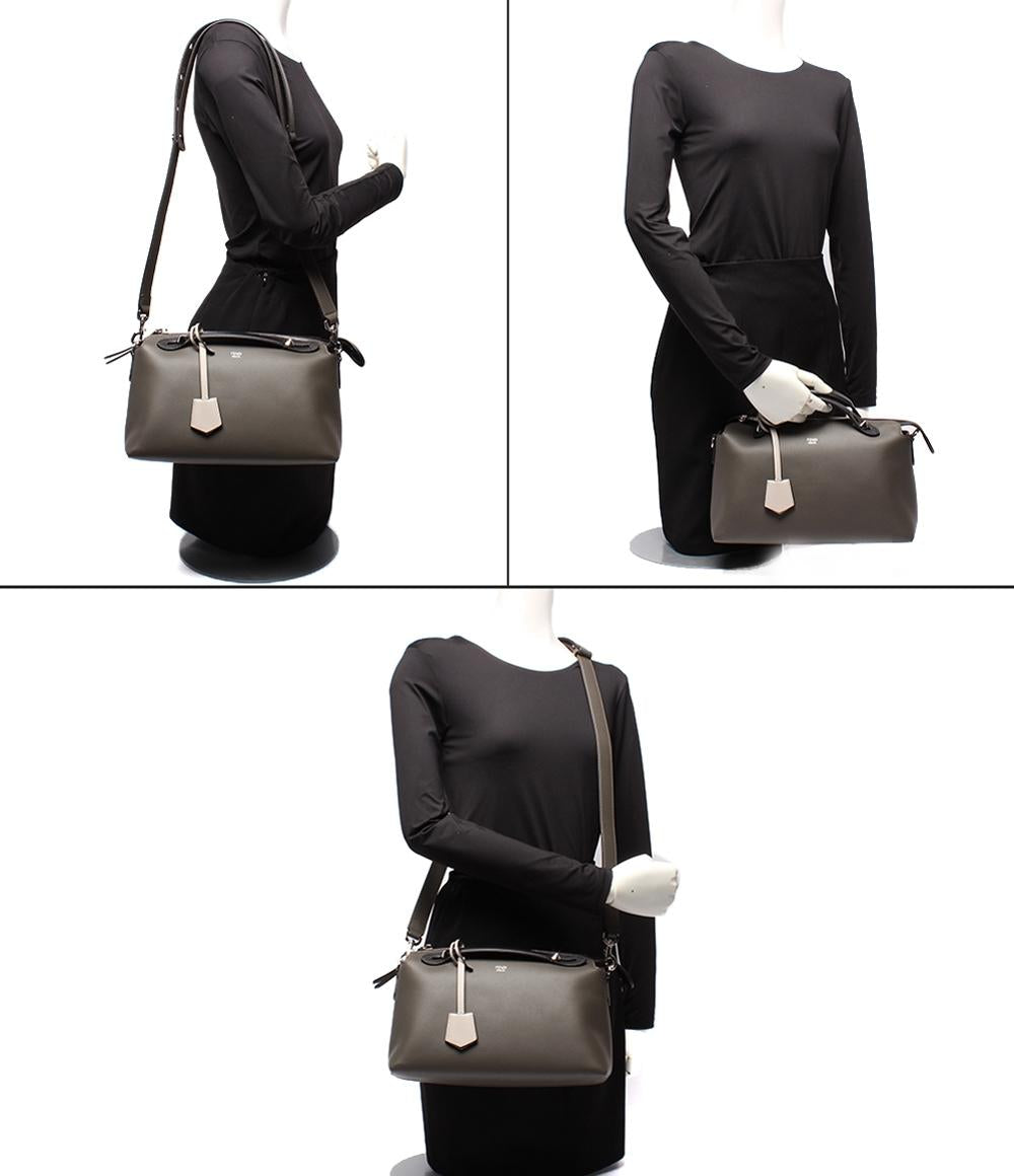 美品 FENDI 2way ハンドバッグ ショルダーバッグ カーフレザー バイザウェイ ミディアム レディース フェンディ