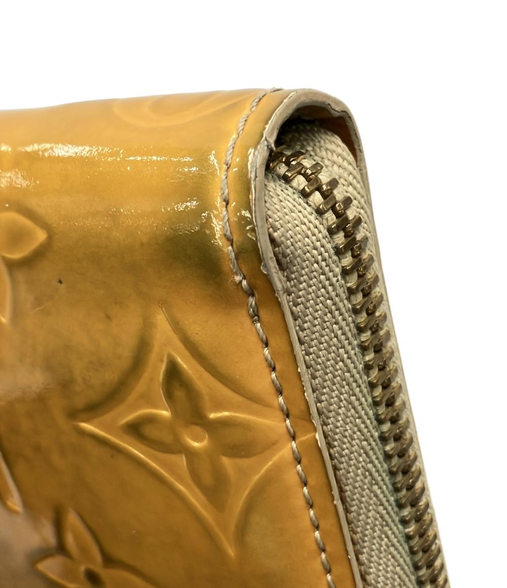 LOUIS VUITTON ラウンドファスナー二つ折り財布 ブルーム ヴェルニ