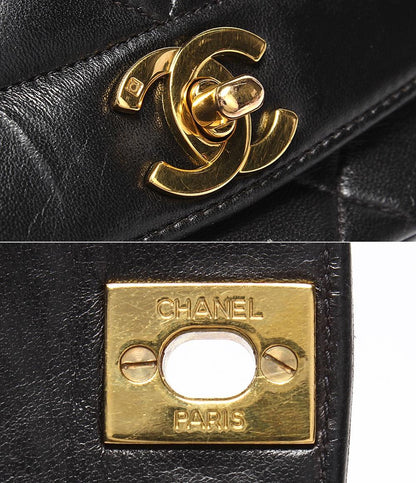 CHANEL チェーンショルダーバッグ ダイアナフラップ ラムスキン ゴールド金具 3番台 肩掛け 斜め掛け ダイアナ25 マトラッセ レディース シャネル