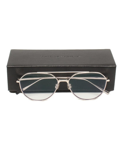 BLANC. 伊達メガネ アイウェア 56□15 ティアドロップ型 ツーブリッジ B0042 レディース ブラン