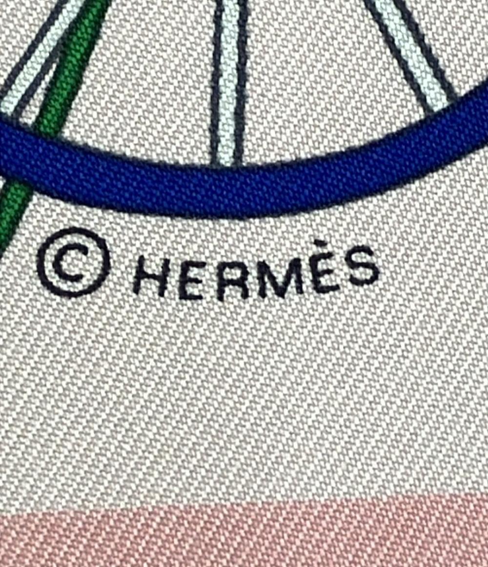 美品 エルメス スカーフ シルク100% 精巧な馬車 カレ45 レディース HERMES