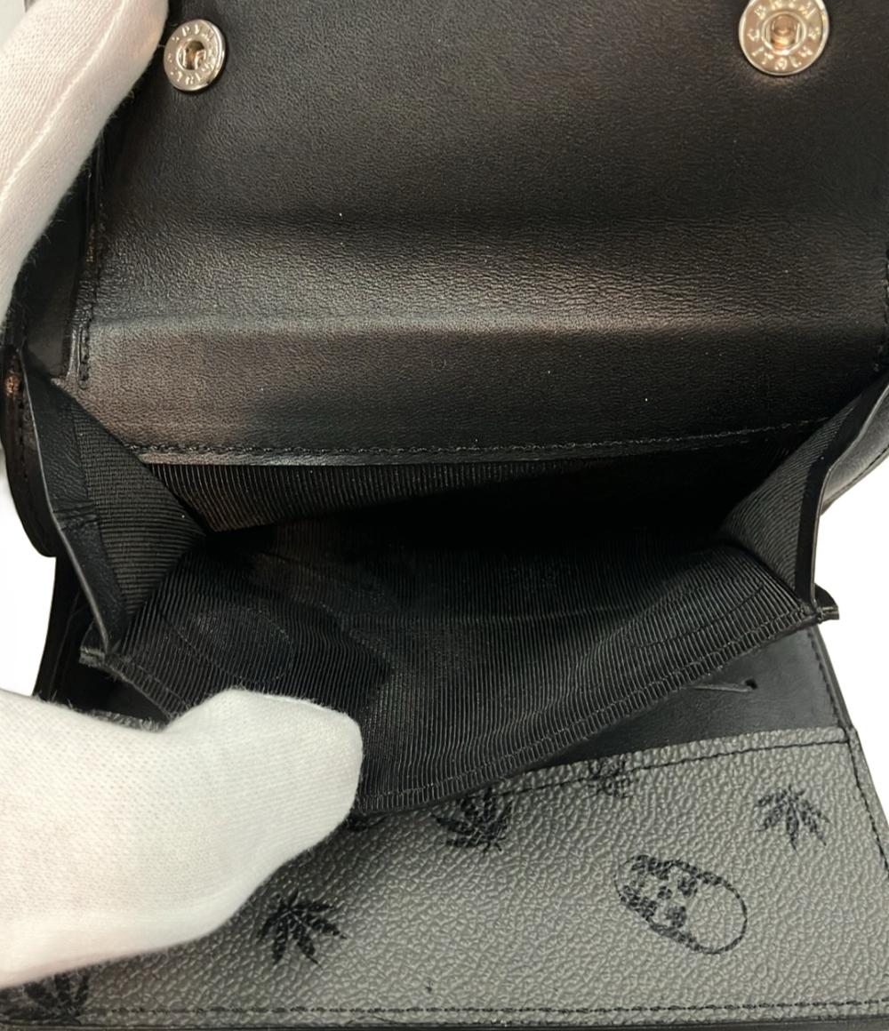 Lucien Pellat-Finet チェーン付き 三つ折り財布 スカル メンズ ルシアンペラフィネ