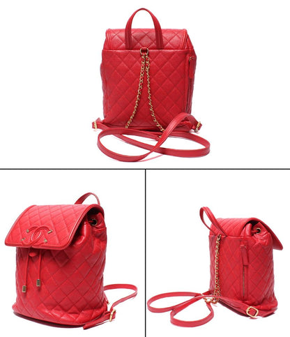 CHANEL リュック バックパック CCフィリグリー キャビアスキン ゴールド金具 マトラッセ 25番台 A57090 レディース シャネル