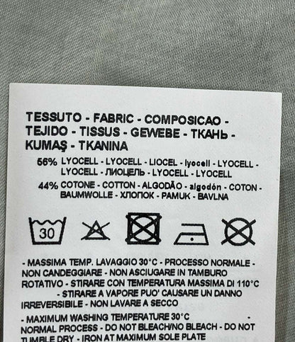 美品 Emporio Armani 半袖ポロシャツ パームツリー柄 OVER FIT  オーバーサイズフィット 3D1CG7 1NRDZ メンズ SIZE S エンポリオ・アルマーニ