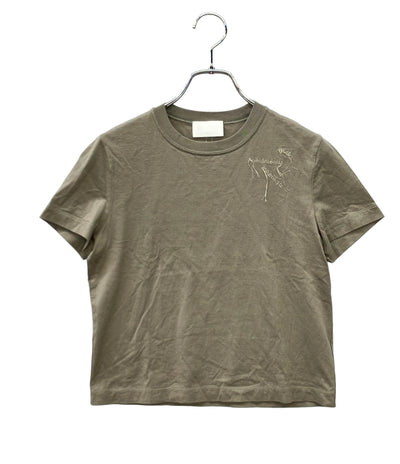 Avec deuxclefs 半袖Tシャツ ほつれ加工 24SS レディース SIZE M アヴェク デュクレ