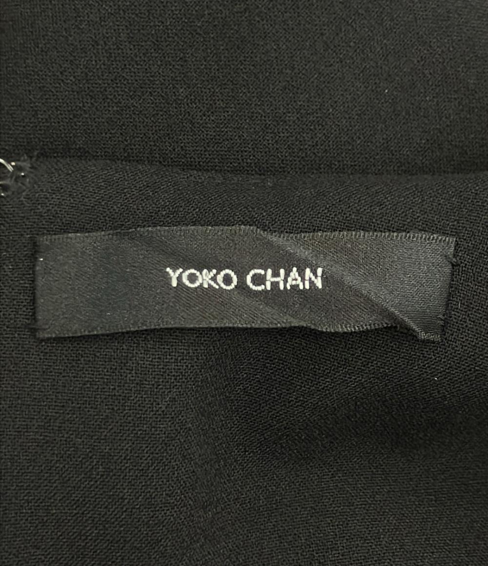 YOKO CHAN パールスリット ノースリーブ ペプラムワンピース YCD-321