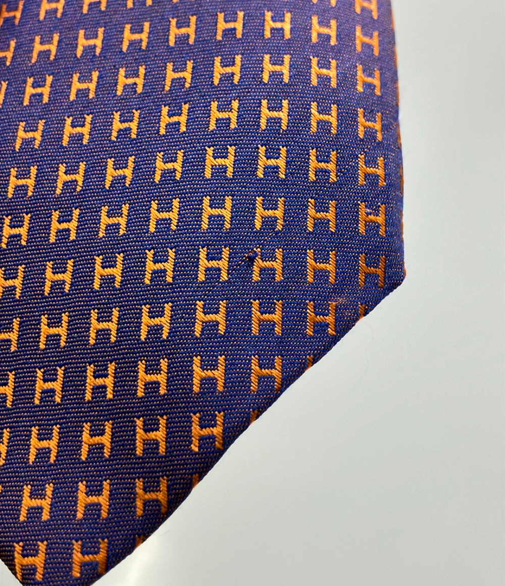 HERMES ネクタイ シルク 100% ファソネH メンズ エルメス – Rehello by