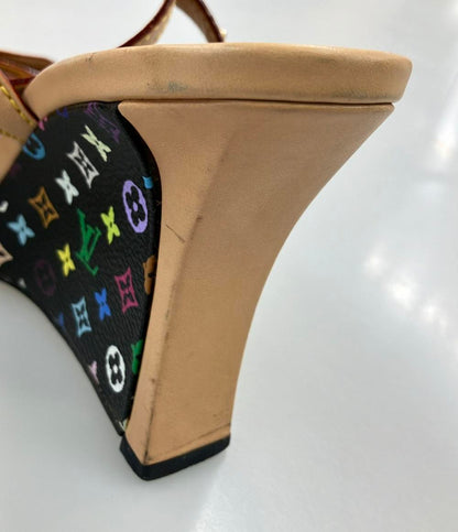 LOUIS VUITTON アンクルストラップサンダル ウェッジソール モノグラム レディース SIZE 37 1/2 (L) ルイ・ヴィトン