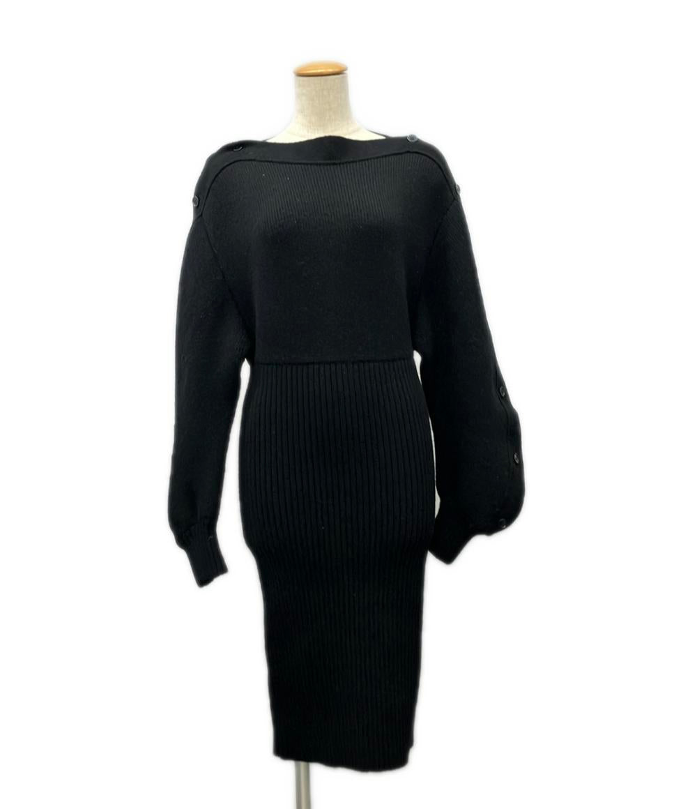 BOTTEGA VENETA 長袖ニットワンピース ダブルフェイス シェットランド タグ付き 677420 V1F50 レディース SIZE M ボッテガ・ヴェネタ